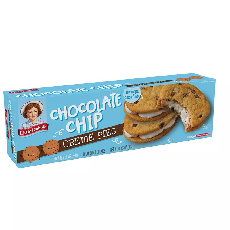 Little Debbie Chocolate Chip Creme Pies, 4 Boxes with Vanilla