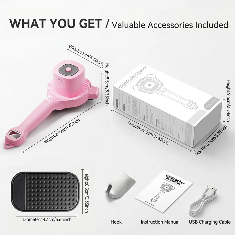 Electric Jar Opener for Seniors with Arthritis, TFCC & Weak