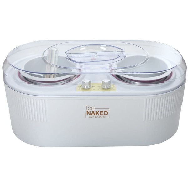 TOO NAKED HAIR REMOVAL Premium Double Wax Warmer, Dual Hair Removal Paraffin Wax Warmer with Adjustable Temperature Controls