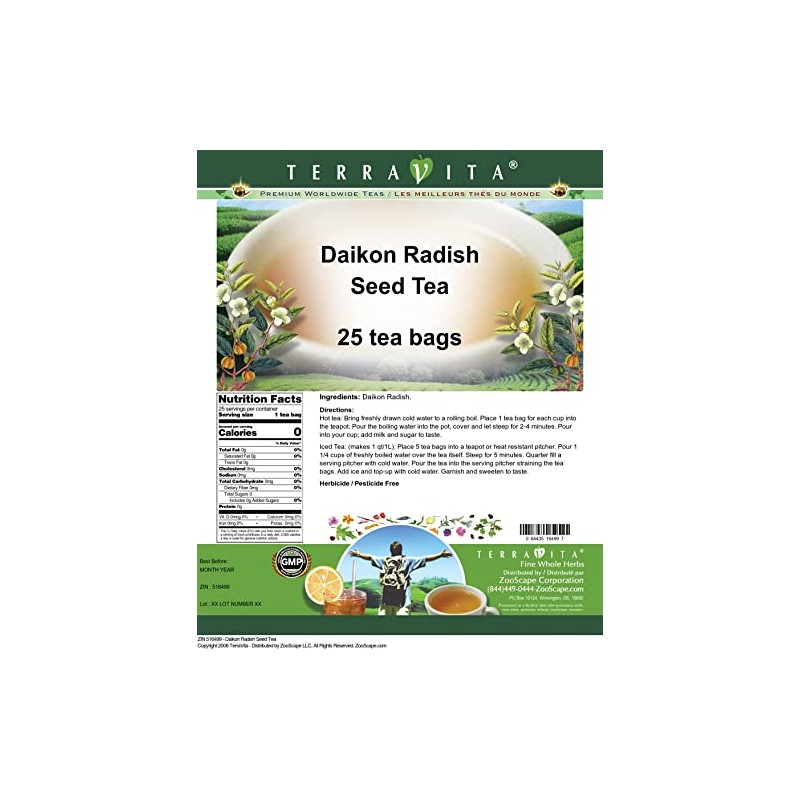 Daikon Radish Seed Tea (25 tea bags, ZIN: 516499)
