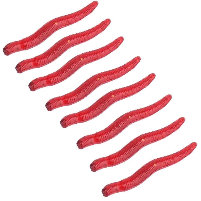 4cm 100pcs Soft Bait Set Realistic False Earthworm Worm Elastic