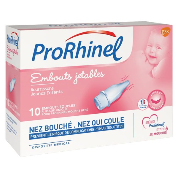 GlaxoSmithKline ProRhinel Embouts Jetables Souples pour Mouche Bébé, box of 10