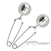 2 Pcs Snap Ball Tea Strainer With Handle,Silver Tea Leaf