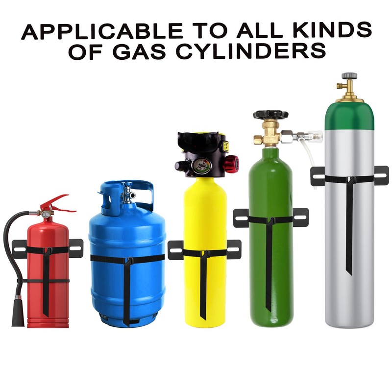 Zhichen star 2PCS Propane Tank Holder，Propane Tank Mount，Steel Fabrication Nitrogen
