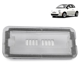 ROBUST Car Rear Number Plate Lamp Light Clear Lens Cover Replacement for Fiat 500 2007-2022 Abarth 500 2007-2022 51800482