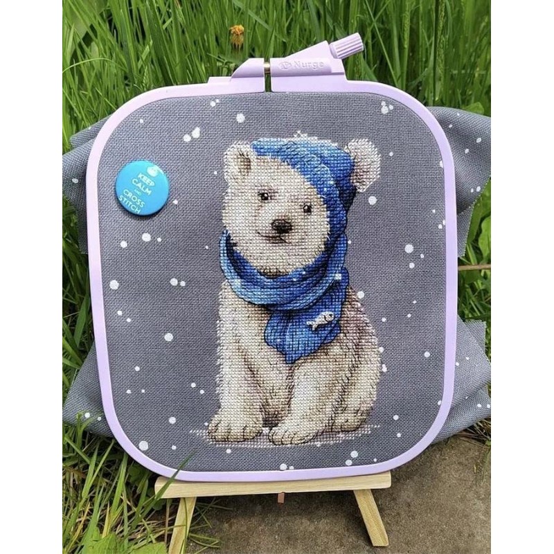 Nurge Lilac 4 Pcs Set Plastic Square Embroidery Hoop, Cross