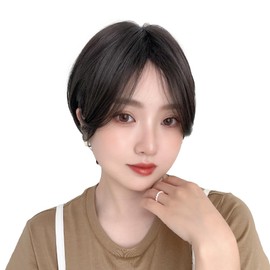 Bright Lara tf1754-BC Short Bob Full Wig, Short Bob Wig, Women's, Black Hair, Men's Dress