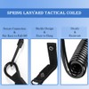 Tactical Coiled Lanyard Anti-Lost Retractable Spring Keychain with Heavy Duty