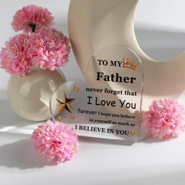 Heart-Shaped Transparent Acrylic Plaque,Perfect for Father's Day,Home Decor,Modern Art and Thoughtful Gifts for Dad,A Unique Keepsake for Any Occasion,Dad Gift,Gifts for Dads Birthday,Gift for Dad