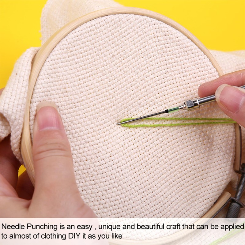 10Pcs Punch Needle Kits, Punch Needle Starter Kit, Adjustable Punch