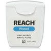 REACH Unflavored Waxed Dental Floss, 55 yds