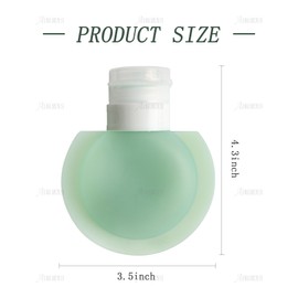 AUEAR, 6 Pack Guideline Travel Bottles 90ml Wide-Mouth Portable Bottle Silicone Containers for Toiletries