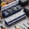 Hushee 6 Pcs Screw Organizer Box with Lid 4 Compartments