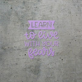 Decal Stickers of Learn with (Lavender Purple) (Set of 2) Premium Waterproof Decal Stickers for Laptop Phone Accessory Helmet Car Window Mug Tuber Cup Door Wall - BICVER1c41621LA0124