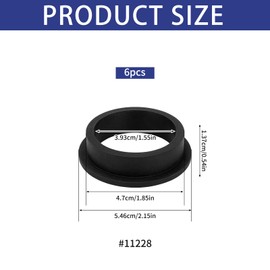 DAZZTIME Pool O-Rings Replacement Part for Intex, Pack of 6 Pool Rubber Sealing Rings Washers, Pool O-Ring Sealing Rings, Compatible with Intex Sand Filter Pumps 26323CA, 26323EH, 26331CA, 26331EH