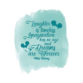 Laughter is Timeless Dreams are Forever Inspirational Enduring Dreams Forever Wall Art Sticker Designs Vinyl Stickers for Home House Walls Rooms Windows Bedroom Decoration Size (28x28 inch)
