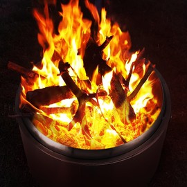 GarveeLife 20.5" Smokeless Fire Pit with Air Switch, Wood Burning Portable Stainless Steel Outdoor Firepit with Stand & Stove Hook, Ash Pan, for Camping Backyard Patio Picnic, H: 16 in, 22 lbs