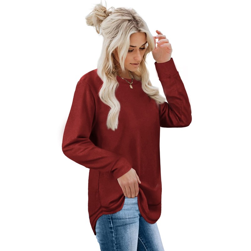 Dofaoo Christmas Sweatshirts for Women Crewneck Long Sleeve Plus Size