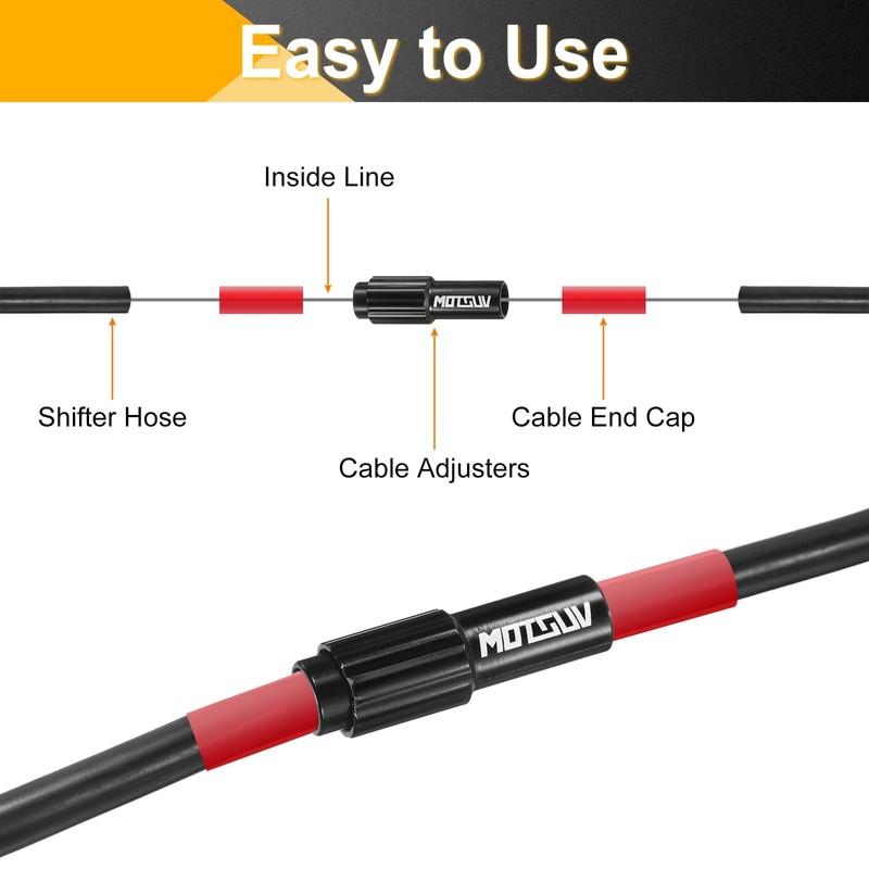 sourcing map 2pcs Bike Inline Cable Adjuster Aluminum Alloy Brake