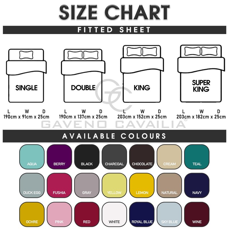 Easy Care King Size Fitted Sheets, Polycotton Extra Deep Fitted