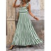 PRETTYGARDEN Women Dresses 2024 Summer Striped Sleeveless Maxi Dress Casual