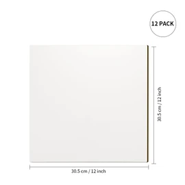 PYD Life 12 Pack Sublimation Hardboard Blanks MDF Wood Sheets Bulk White 12" x 12",1/8" Thick(3 mm) for Custom Coasters Photo Frames,for Xtool Glowforge 40 W Cutting Machine DIY Projects