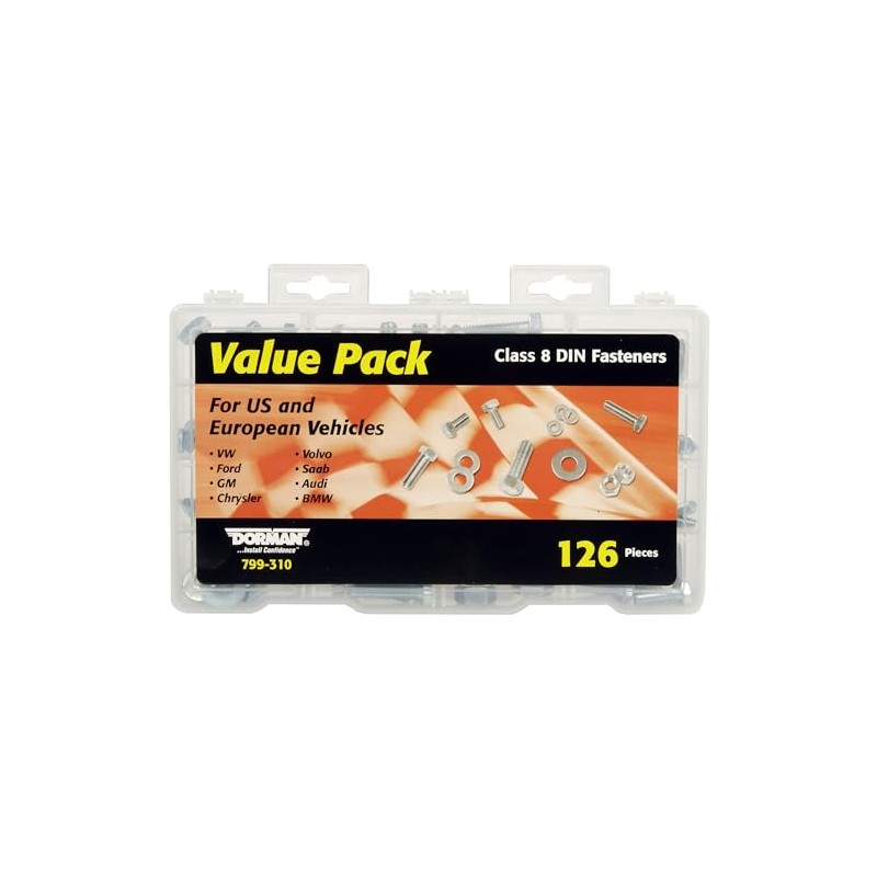 Dorman 799-310 Metric Class 8 DIN Hardware Value Pack- 16