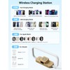 CRLL 3-in-1 Bedside Lamp with Wireless Charger & USB Port,