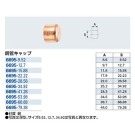 Kakudai Copper Tube Cap 6695-22.22