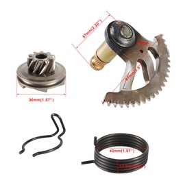 Motorcycle 50 Kick Starter Shaft Sleeve Gear Spring Kit for ktm 50 50CC SX50 2002-2008 Motocross Kickstarter Shaft with Idle Sprocket