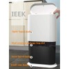 IEEK Slim Plastic Trash Can with Press Top Lid,2.4 Gallon/10