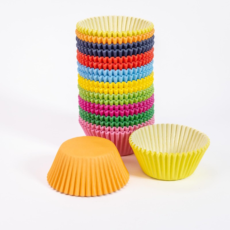 Cupcake-Förmchen, gemischte Farben, 400 Stück, Standardgröße, Großpackung