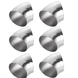 LOYORTY 6 Pack 3 Inch 304 Stainless Steel Exhaust Elbow Pipe, 45° Mandrel Bend Elbow, Thickness 0.06" (1.5mm) Stainless Steel Bend Tube for Car Exhaust Modified Elbow Pipe, Stair Handrail