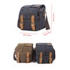 YUHAN Camera Bag, Vintage Canvas Camera Shoulder Bag Waterproof Leather
