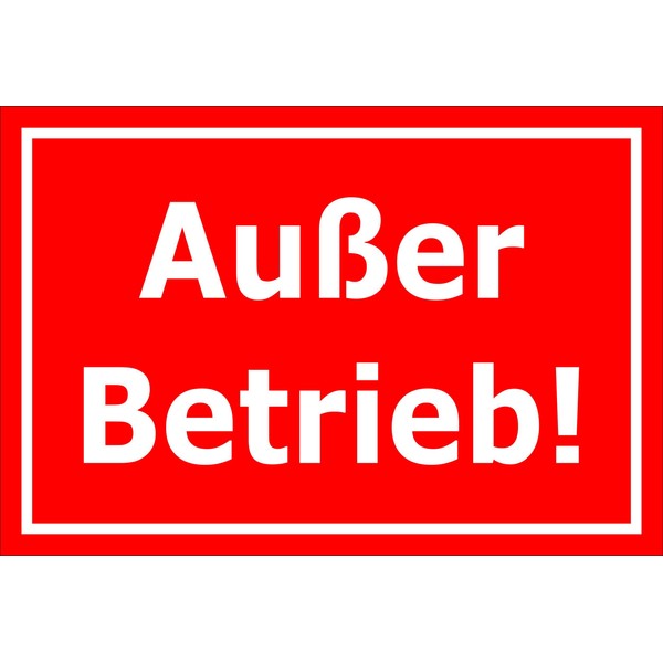 Melis-Folienwerkstatt Sticker – Out of Service – 15 x 10