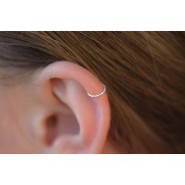 Cartilage Earring Hoop - 20G Sterling Silver helix piercing ear ring - cartilage earring, silver cartilage hoop