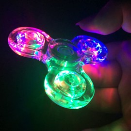 TB® LED Light up Fidget Spinner, Clear Fidget Toys, Anxiety Toys Stress Relief Reducer Spin for Kids and Adults