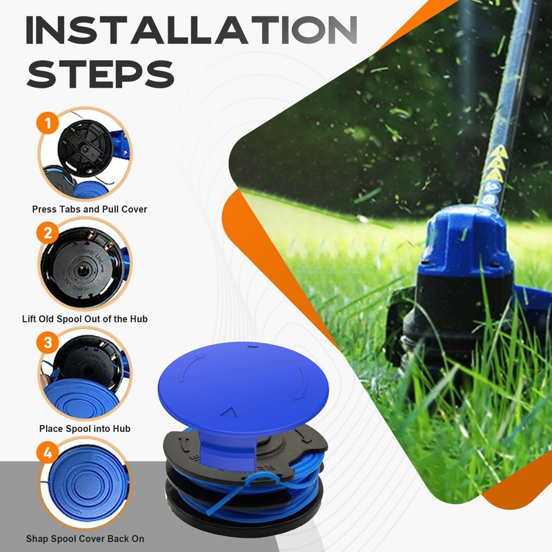 KST-120X Spool Compatible with Kobalt 40V Cordless String Trimmer KST