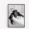 gfc FUNNY BATHROOM monkey taking a bubble bath A4 UNFRAMED