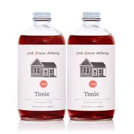 Pink House Alchemy Tonic Syrup - 2 / 16 oz Simple Syrup Cocktail Drink Mix - Use to Flavor Coffee - Hawaiian Shaved Ice - Dessert Topping - Using Only Fresh Herbs - (T 2P)
