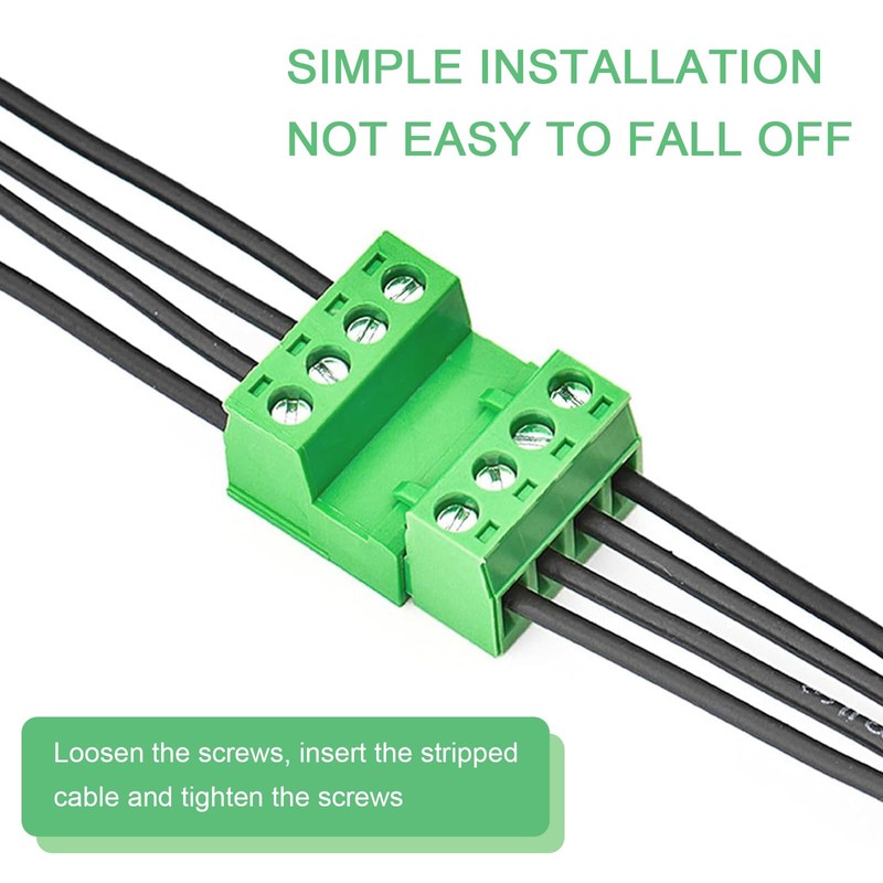 20PCS 2 Pin 5.08mm Pitch PCB Angle Screw Terminal Block