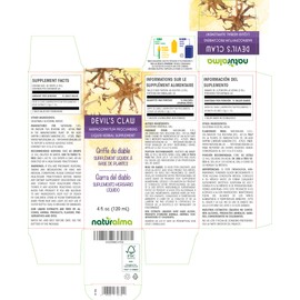 Naturalma Devil's Claw (Harpagophytum procumbens) Root Alcohol-Free Tincture 4 fl oz Liquid Extract in Drops | Herbal Supplement | Vegan | Product of Italy