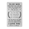 Jzxwan My Wife Gifts, Wife Card from Husband, Never Forget That I Love You Wife Gifts, Romantic Wedding Anniversary Wife Present