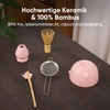 Matcha Tea Set, Including a Ceramic Matcha Bowl, Matcha Whisk