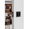 goldenwarm Matte Black Pocket Door Lock, Zinc Alloy Black Pocket