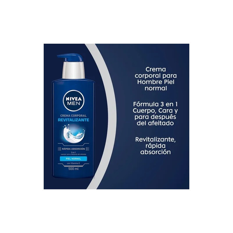 Crema Corporal Nivea Men 3 En 1 Con Vitamina E