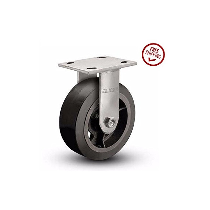 Albion 16MR06201R 6" Diameter Moldon Rubber on Cast Iron Wheel