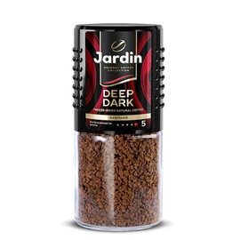 Deep Dark Instant Coffee by Jardin - Premium Freeze-Dried Coffee with Bold Rich Flavor - Gourmet Coffee Ideal for Quick Cups, Coffee-Based Recipes & More - 95g