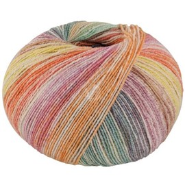 LANA GROSSA MW100 Cotton Bamboo Positano | 4-Ply Cotton Sock Classic | Hand Knitting Yarn Made from 40% Cotton, 25% Virgin Wool, 20% Viscose (Bamboo), 8% Polyamide and 7% Polyester | 420 m & 100 g