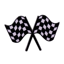 Racing Flags Enamel Pin Motorsport Series Brooch Pin Black and White Checkerboard Lapel Pin Badge for Backpack Pins Accessory for Fans of Car Racing Pin for Men and Women